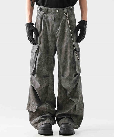 WIDE LEG CARGO PANTS /2color