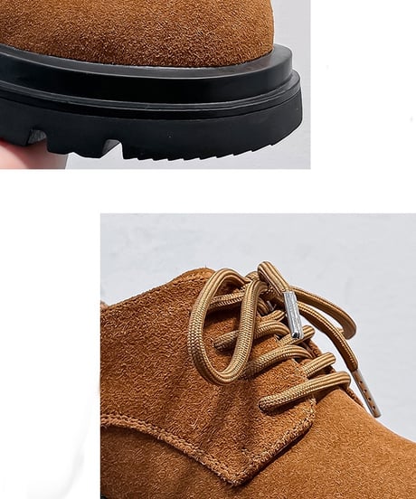 REAL LEATHER LOWTOP BOOTS /2color