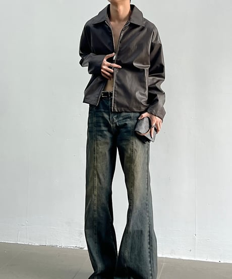 HIGH-END FAUX LEATHER JACKET /2color