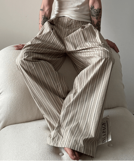 PARALLEL STRIPE WIDE PANTS /2color