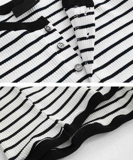 CLASSICBORDER HENLEY TEE /2color