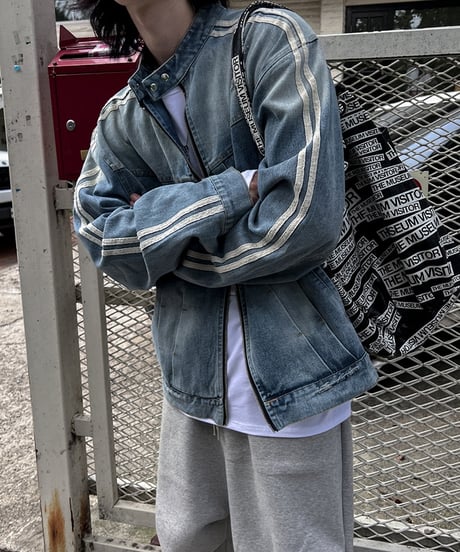 VINTAGE TRACK DENIM JACKET