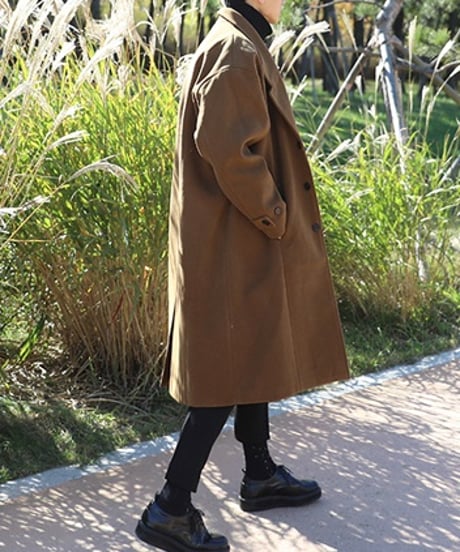 WOOL-LIKE CHESTER COAT /4color
