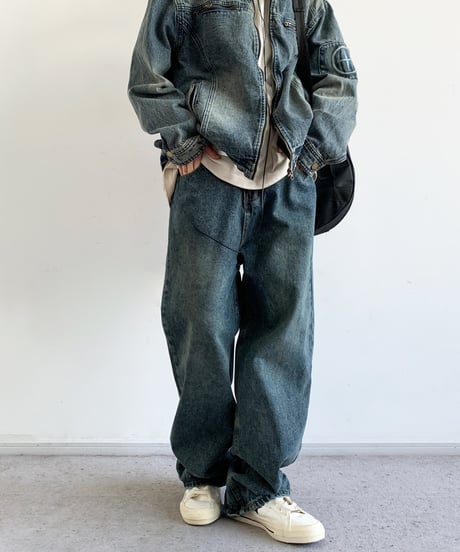 LOOSE STRAIGHT BASIC DENIM /4color