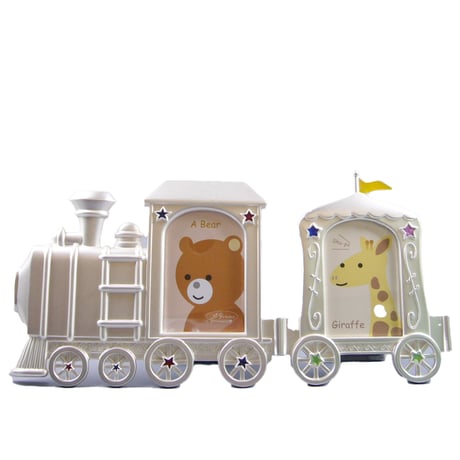 銀仕上げ　汽車ポッポフレーム