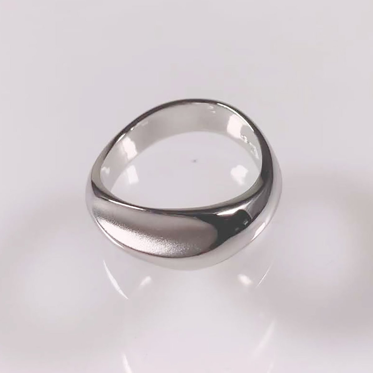 【新品未使用品】市松リング　silver 1000 つや消し8㎜リング14.5号 楽天市場】つや消し シルバーリング シンプルリング メンズ