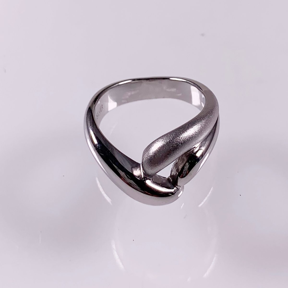 【新品未使用品】市松リング　silver 1000 つや消し8㎜リング14.5号 シルバーデザインリング つや消し／みがき タイプ | SILVER OHNO