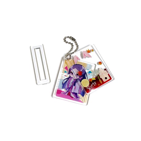 紫式部 着せ替えアクリルWキーホルダー スタンド付き
