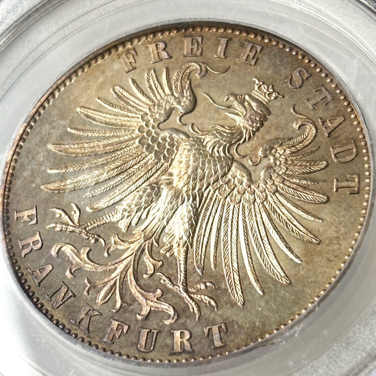 ◇自由都市フランクフルト◇1862 射撃祭 ドイツ ターラー銀貨