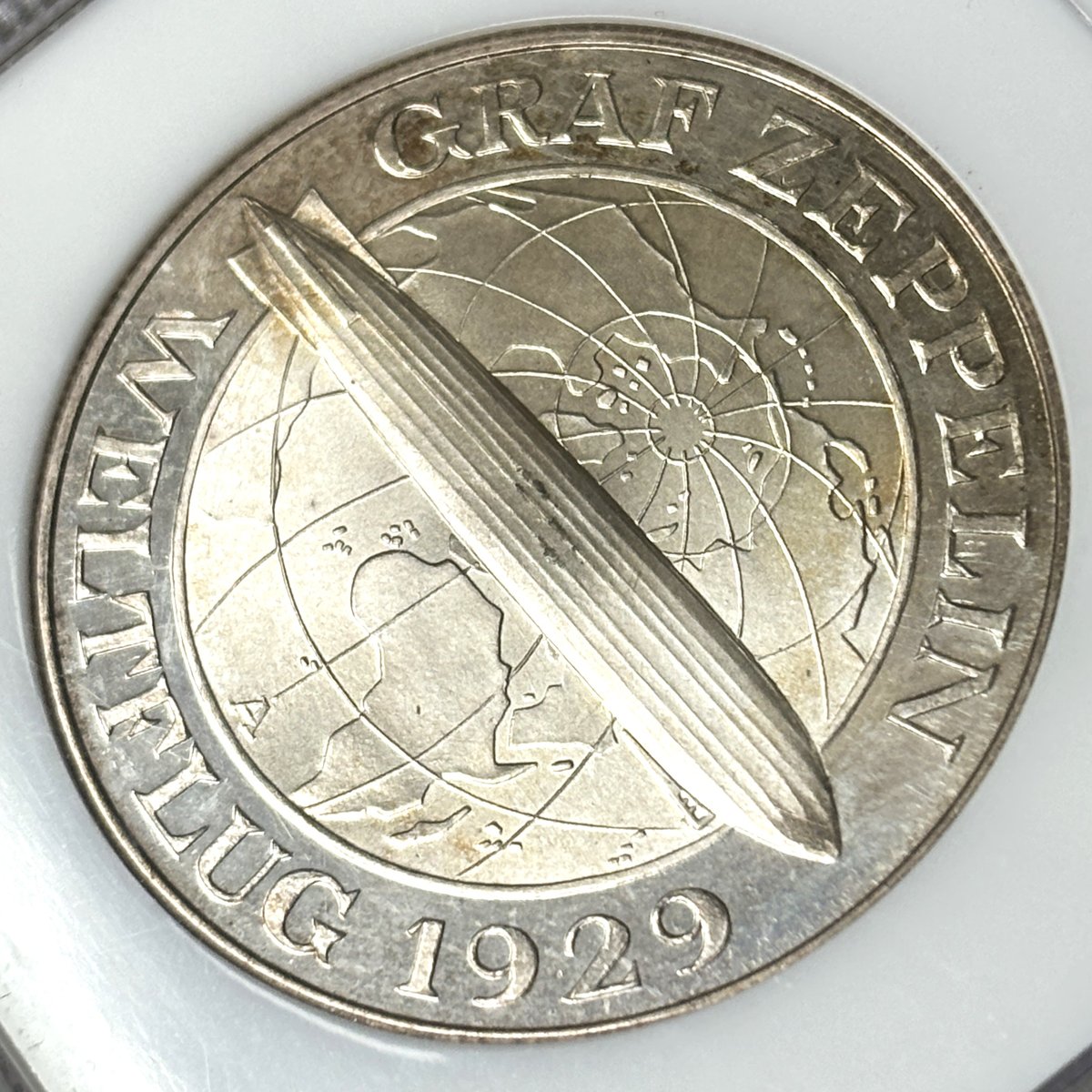 ◇単年度発行・プルーフ◇ 1930 ツェッペリン ドイツ ワイマール