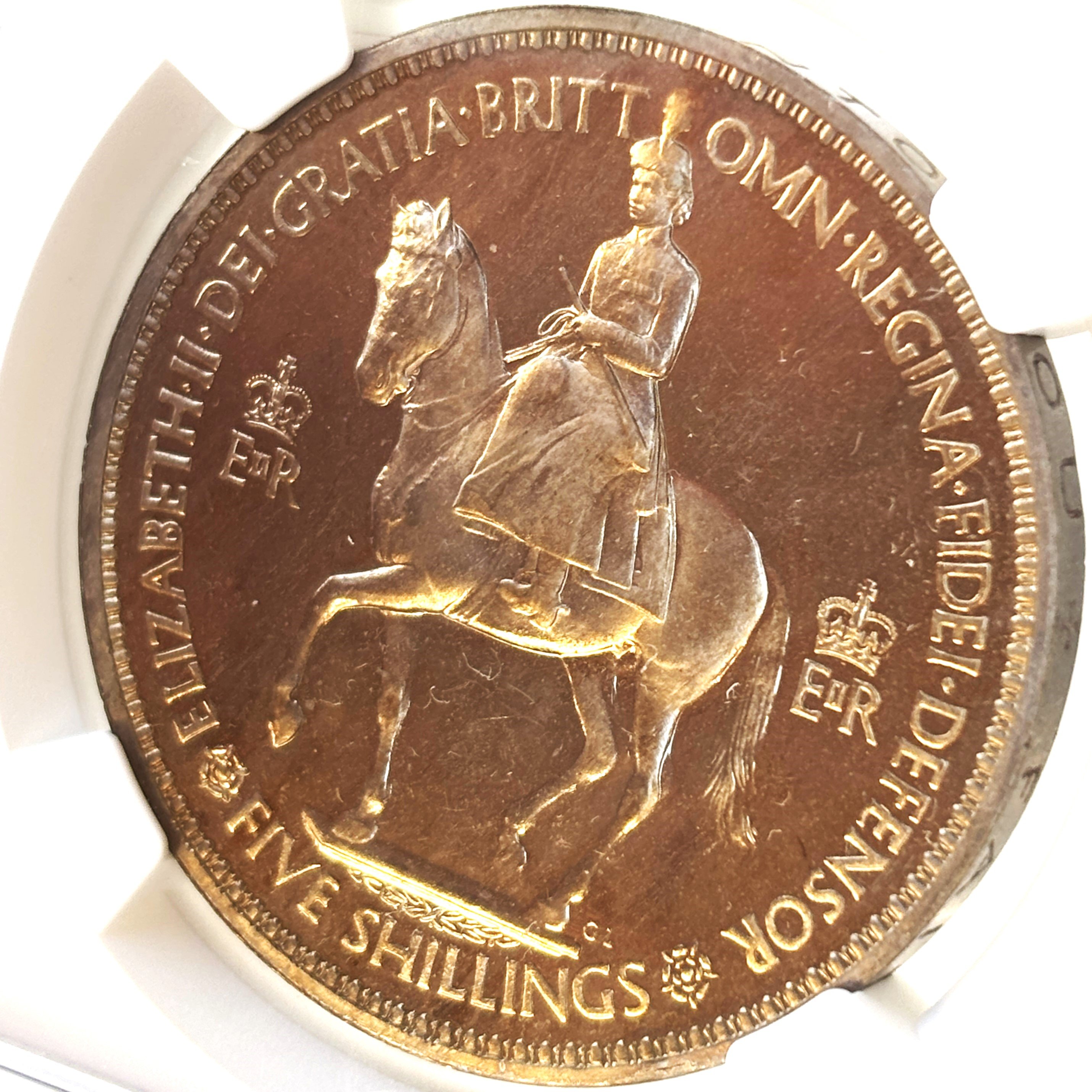 1953年 イギリス エリザベス2世 戴冠式 銅貨 NGC PF65 CAMEO original