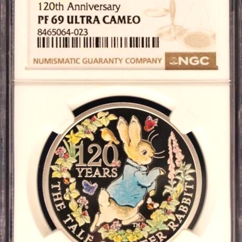 2022年 イギリス ピーターラビット 120周年記念 £2銀貨 NGC PF69 ULTRA