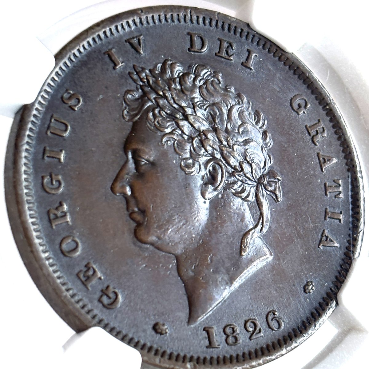 イギリス　1/4ペニー銅貨　1829  NGC MS62BN イギリス1/4ペニー銅貨1829 NGC MS62BN