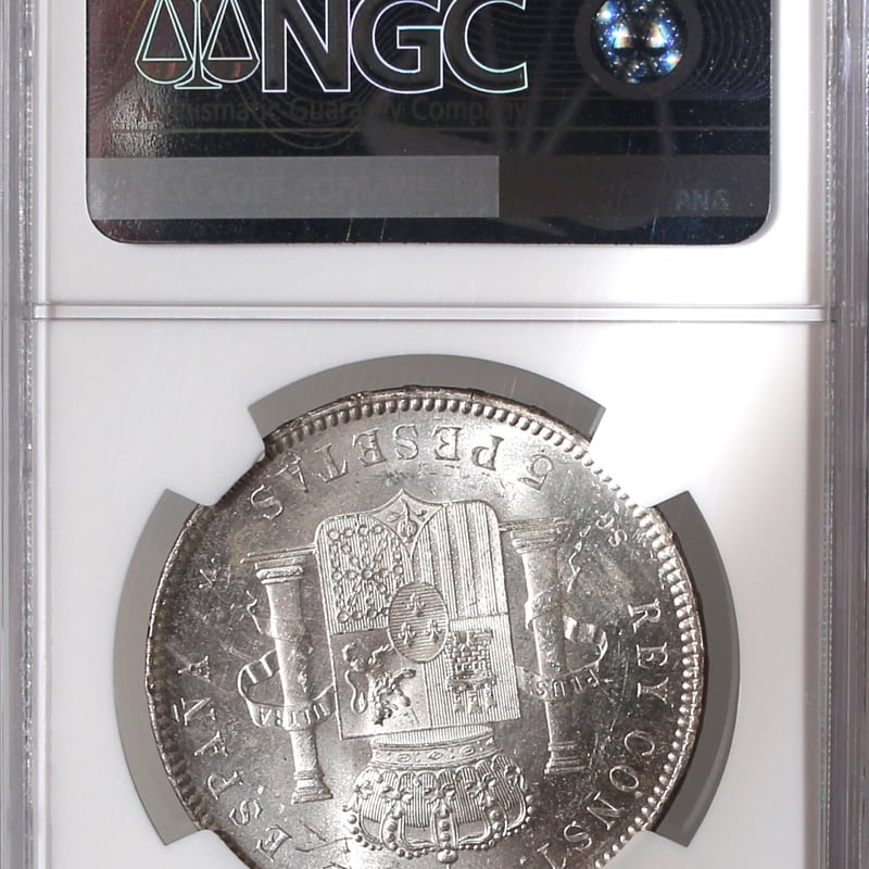 スペイン 5ペセタ 1898年 アルフォンソ13世 銀貨 da2005 1898 スペイン 5ペセタ銀貨 アルフォンソ13世 NGC MS61 大型銀貨 | Coin