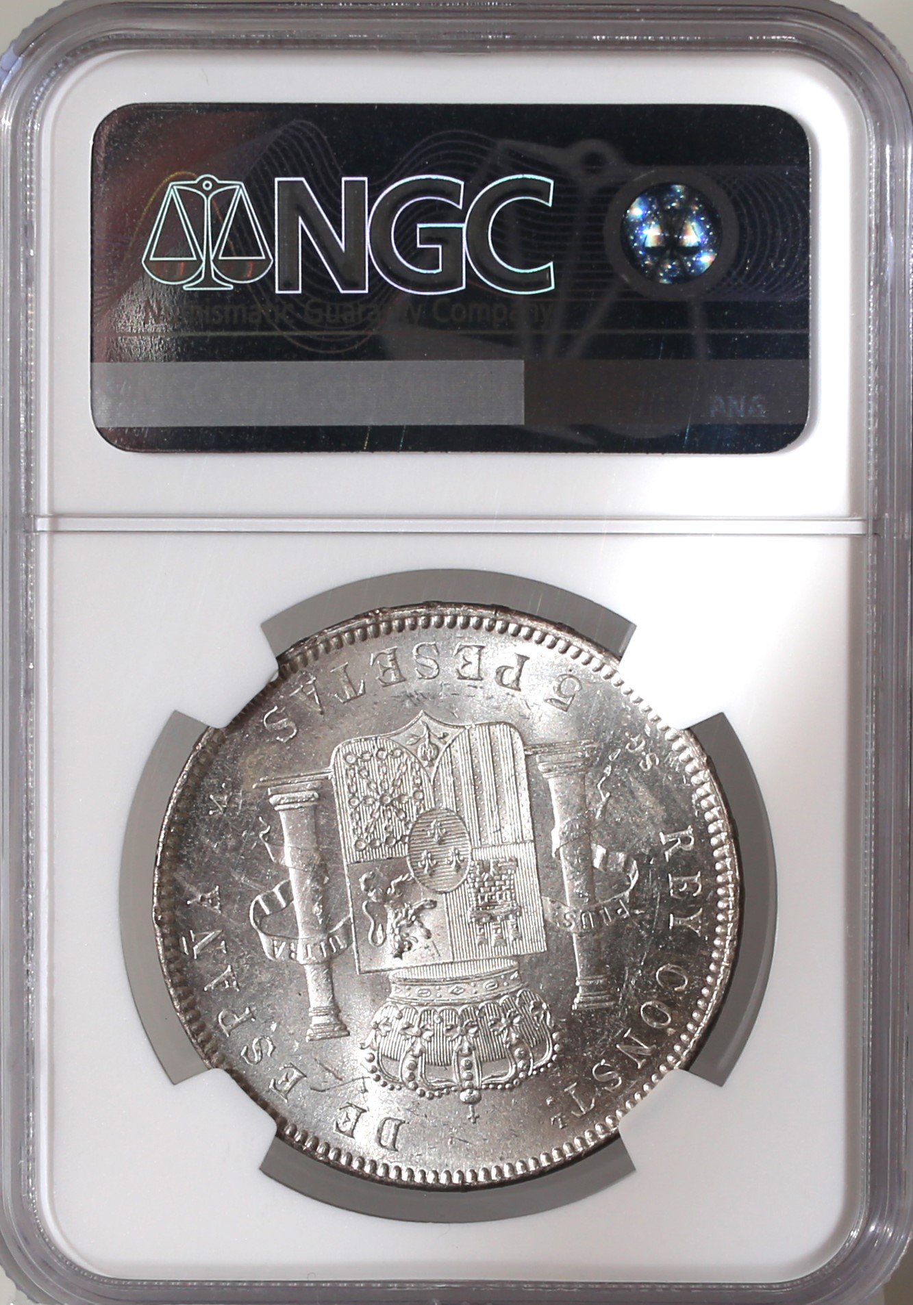 1898 スペイン 5ペセタ銀貨 アルフォンソ13世 NGC MS61 大型銀貨 | Coin