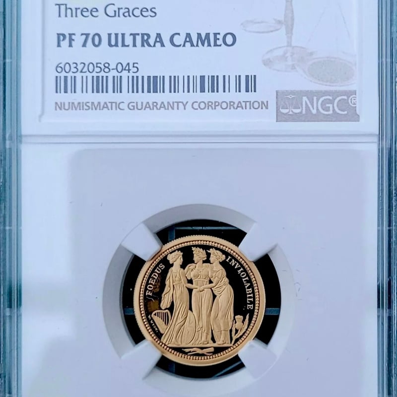 2020年 オルダニー「Three Graces」金貨 1/2ソブリン PF70 UCAM N