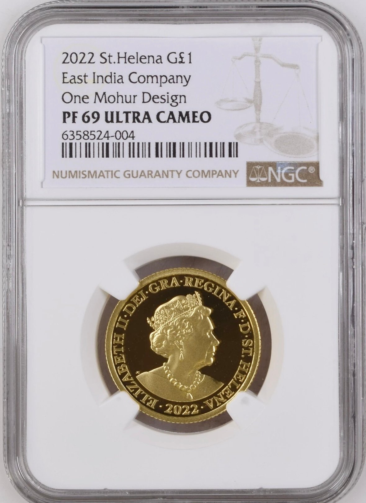 2022年 モハール 金貨 NGC PF69 ULTRA CAMEO イギリス領セントヘレナ