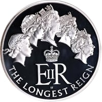 2015 イギリス エリザベス2世女王 最長在位記念 5ポンド 銀貨 2015 エリザベス2世 最長在位記念 5ポンド金貨 NGC PF70UC
