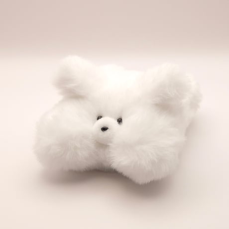 白い風になるふわふわ犬