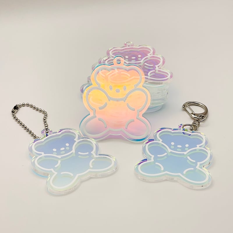 キラキラくまアクリルキーホルダー | 概念STORE