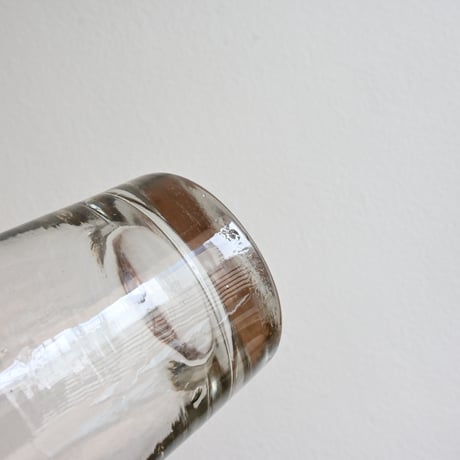 FRANCE Antique Round Glass  / フランス アンティーク トロンプルイユの円柱型グラス