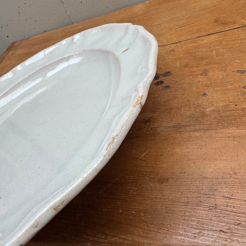 France Old Moustiers Plate / フランス 古いムスティエの大皿 |