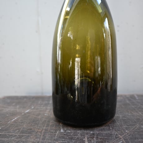 FRANCE Old Glass Wine Bottle  / フランス アンティーク 吹きワインボトル