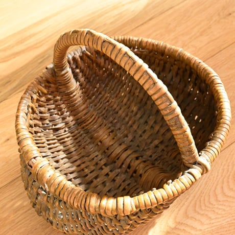 France Antique wood basket Paniers / フランス アンティークのパニエ バスケット かご A-1