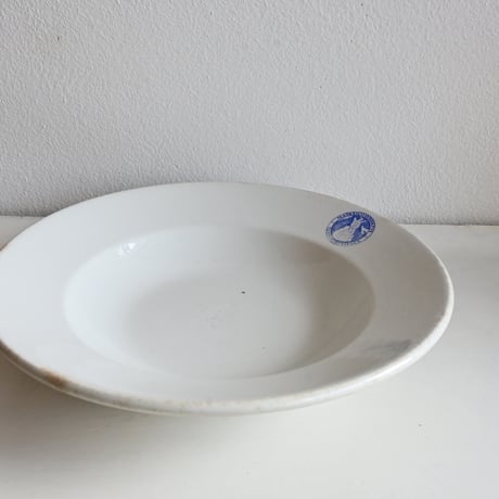 Finland OLD ARABIA   / オールドアラビア 青ロゴスーププレート φ:23.4cm