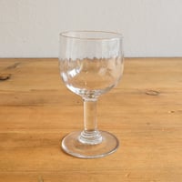 FRANCE Antique Wine Glass  / フランス アンティーク ビストロワイングラス（内面取）