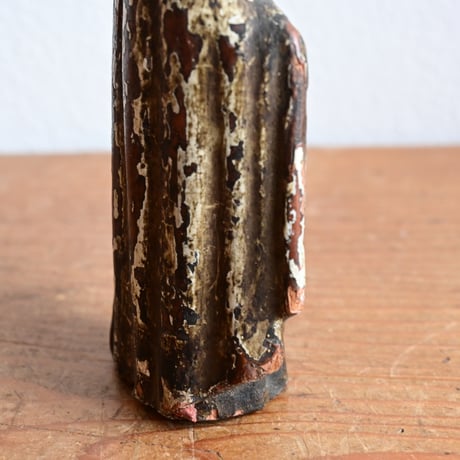 France Antique Wood Icon  / フランス アンティーク 木彫彩色の聖人像