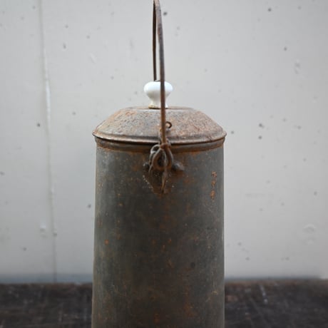 France Tin Pot Objet / フランス 古いブリキのポット