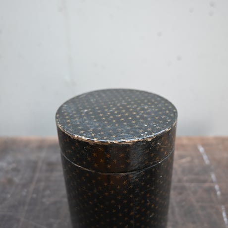 France Papier-Mache Canister Black / フランス パピエマシェのキャニスター