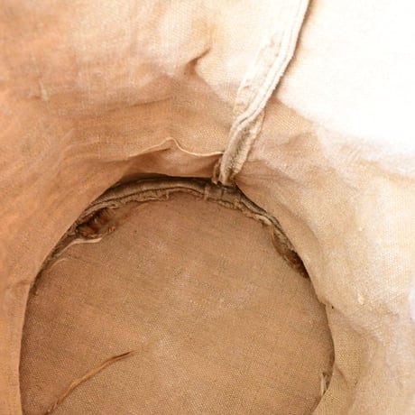 France Antique canvas bucket / フランス アンティークのキャンバスバスケット B