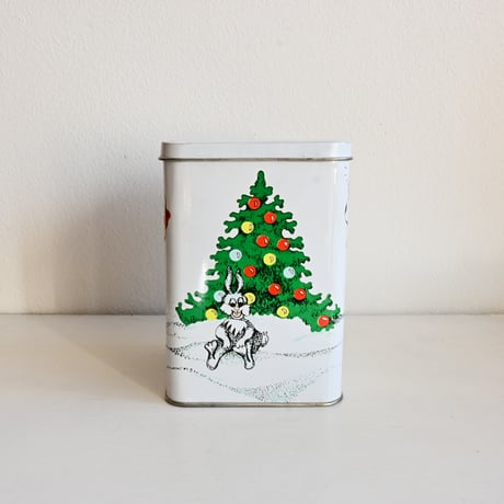 Finland Christmas cookie Tin box / フィンランド サンタクロースのブリキボックス