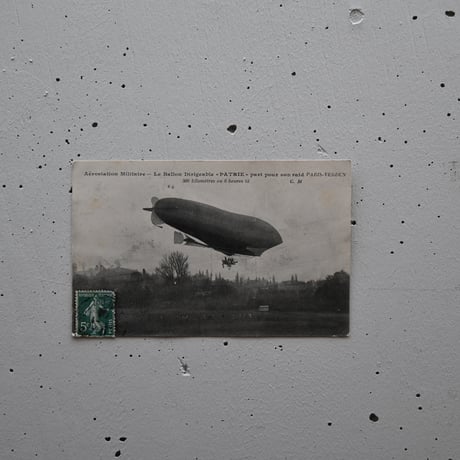 France Antiques Postcard   / フランス 古い飛行船のポストカード D