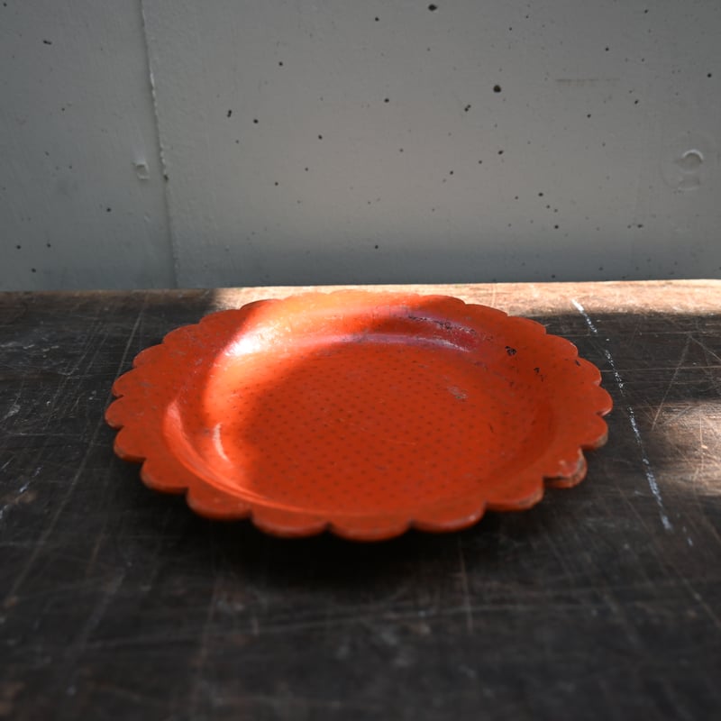 France Papier-Mache Smalltray Red / フランス パピエマシェ