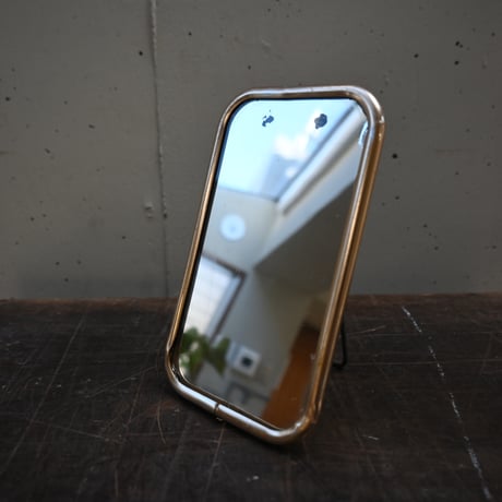 France Metal frame Stand Mirror / フランス 古いメタルフレームのスタンドミラー