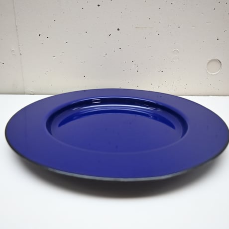 ARABIA FINEL Enamel plate Kaj Franck (BLUE)  / アラビア・フィネル カイフランク 琺瑯プレート（青）  A