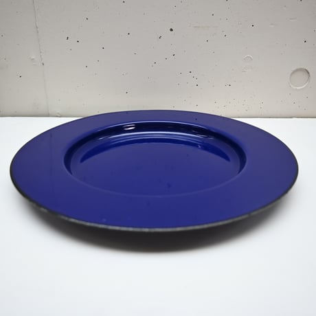 ARABIA FINEL Enamel plate Kaj Franck (BLUE)  / アラビア・フィネル カイフランク 琺瑯プレート（青）  A