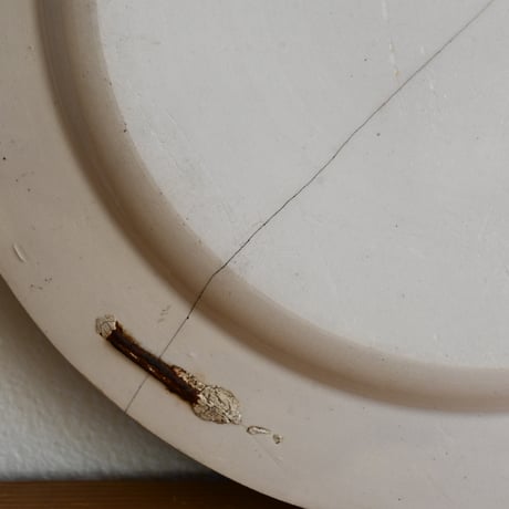 France Antique Montereau Plate/ フランス アンティーク モントロー グリザイユ キリストのプレート A