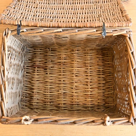 France Antiques Wood Basket Panier  /  フランス  ミニバスケット パニエ かご ラタン