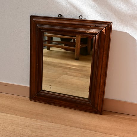 France Antique Wooden Mirror / フランス アンティーク 木製のミラー A-1