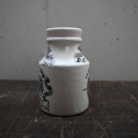 SARREGUEMINES&DIGOIN GREY POUPON Mustard pot / フランス アンティーク ディゴワン・サルグミンヌ 古いマスタードポット 小