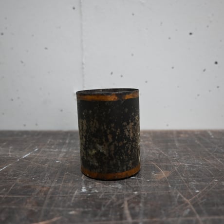 France Tin Can Objet / フランス 古いブリキの筒 A