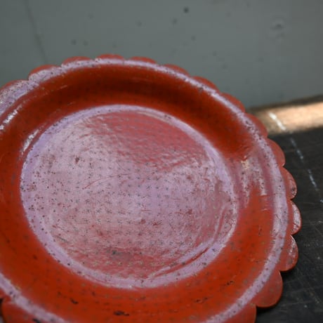 France Papier-Mache Smalltray Red / フランス パピエマシェの小さなトレイ 赤
