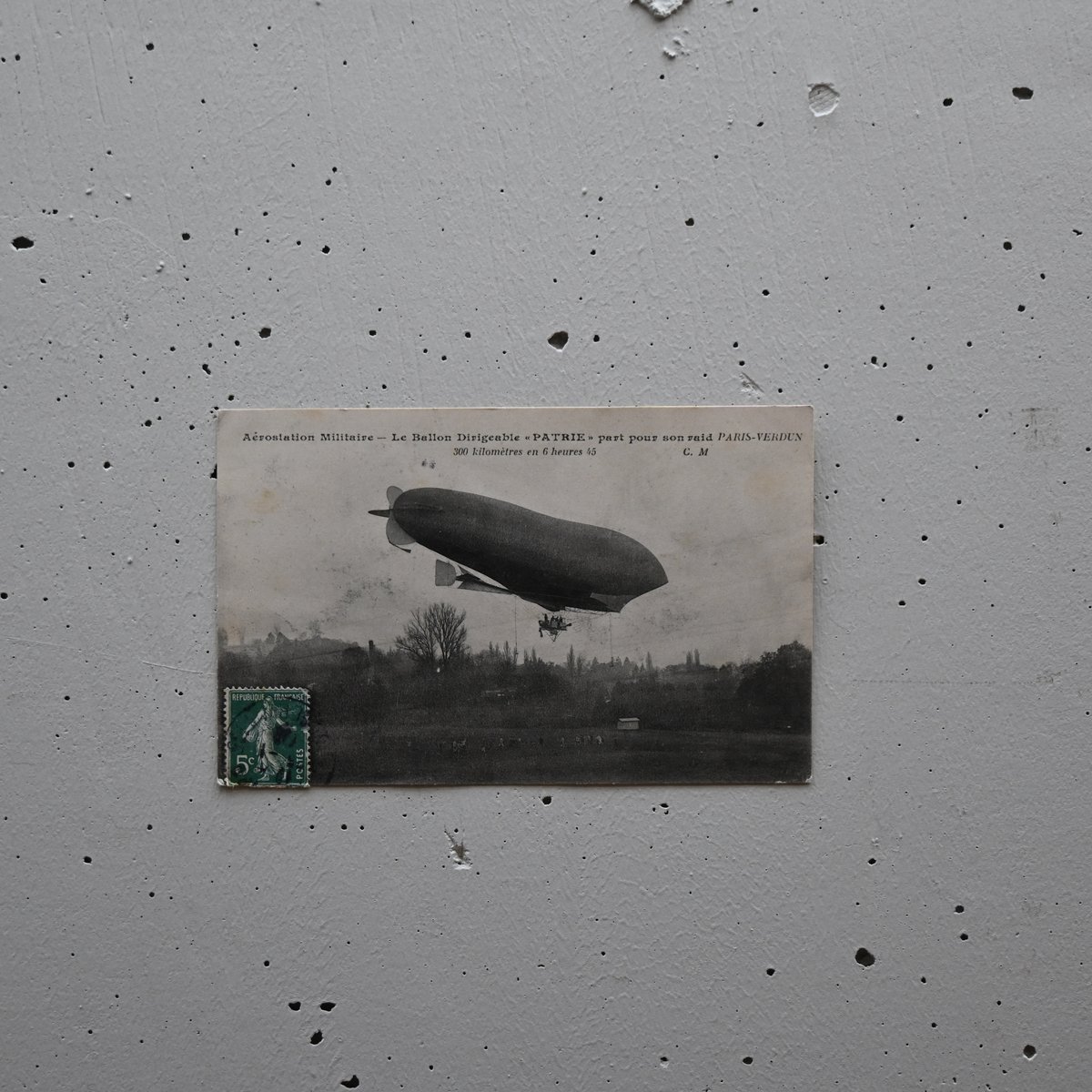France Antiques Postcard / フランス 古い飛行船のポストカード