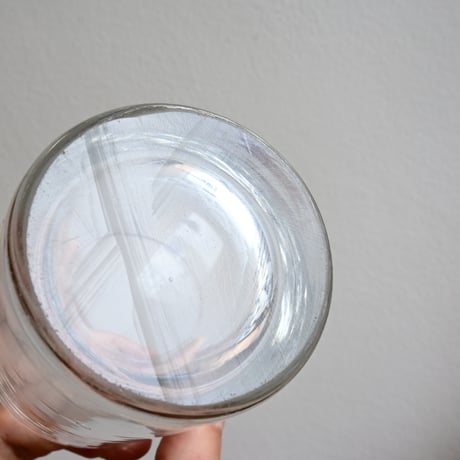 FRANCE Antique Round Glass  / フランス アンティーク トロンプルイユの円柱型グラス