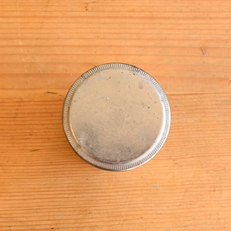 France Antique canister / フランス アンティーク アルミ蓋の白磁キャニスター A（補修あり）