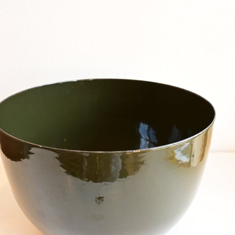 ARABIA FINEL Enamel BOWL by Kaj Franck / フィネル カイフランク  琺瑯ボウル（カーキ）φ:21cm